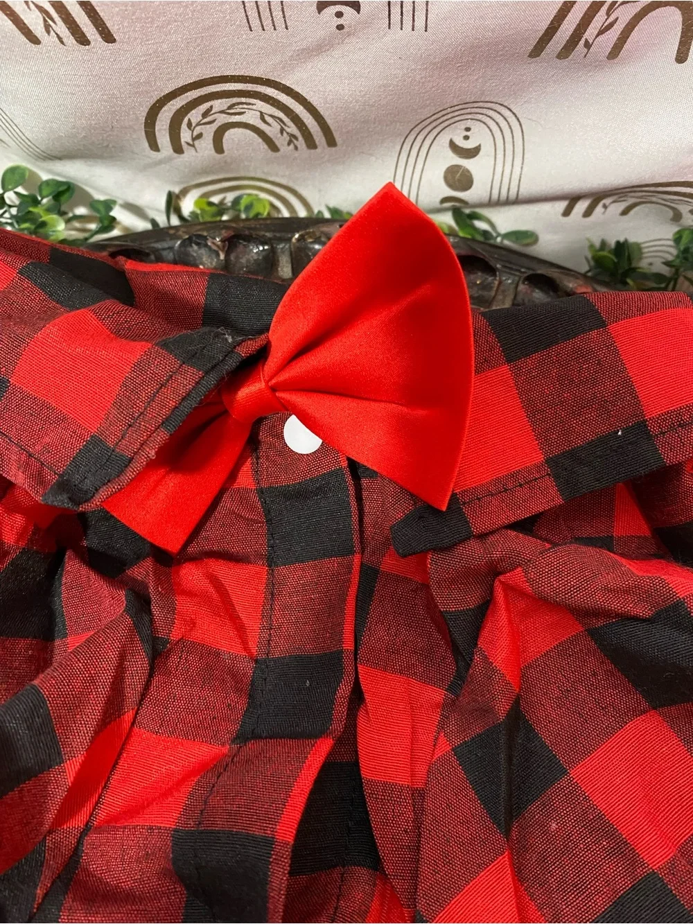 Unbranded Red & Black Buffalo Plaid Dog Jacket